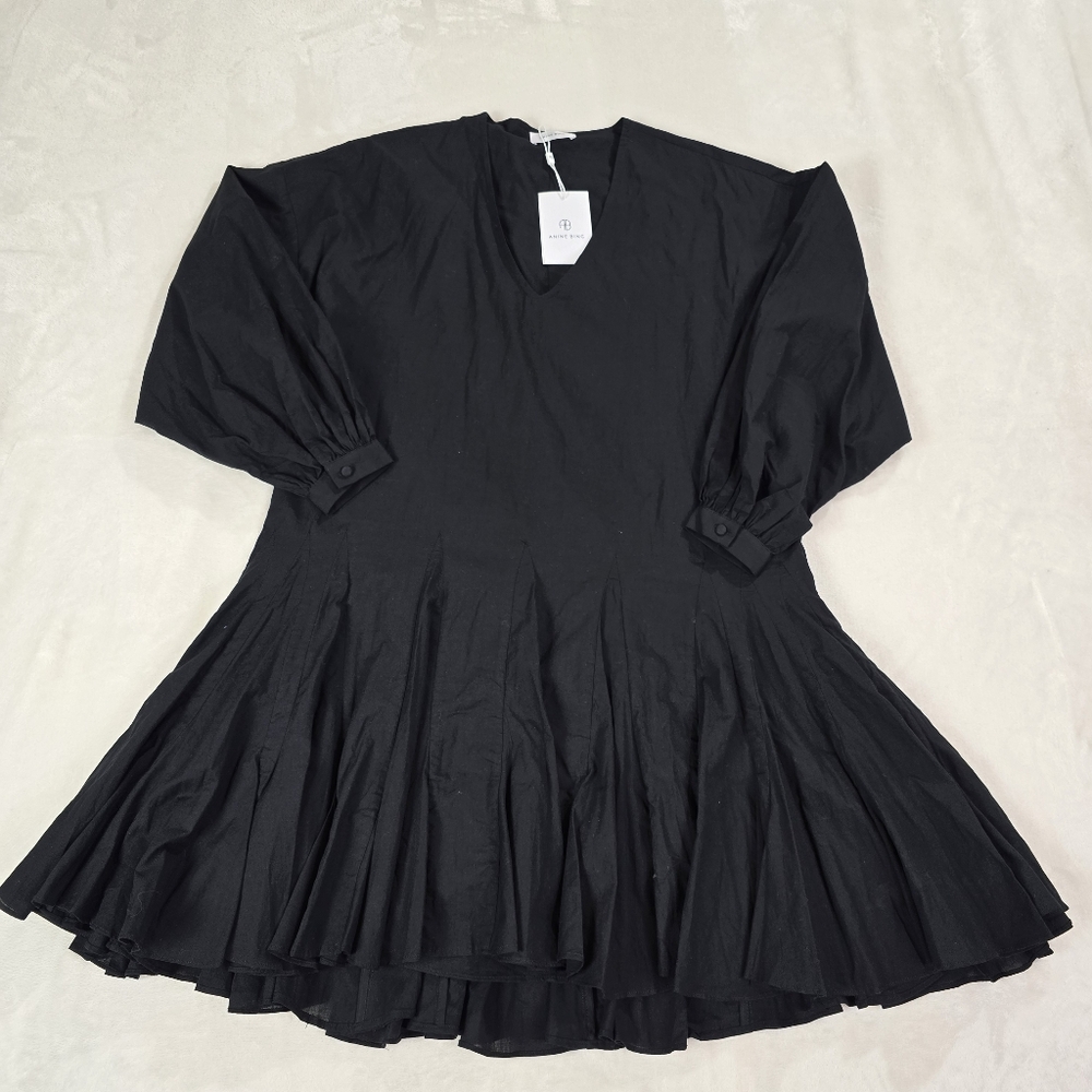 Anine Bing Black Peyton Dress XXS